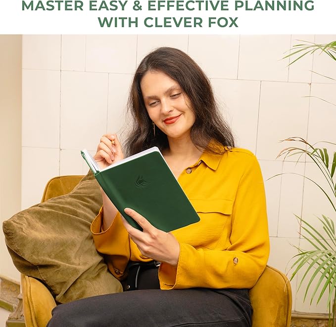 Clever Fox Dated Planner 2026-2027 – Weekly Life Planner Notebook for Time Management – Planner with Habits Tracker & To-Do List (Forest Green)
