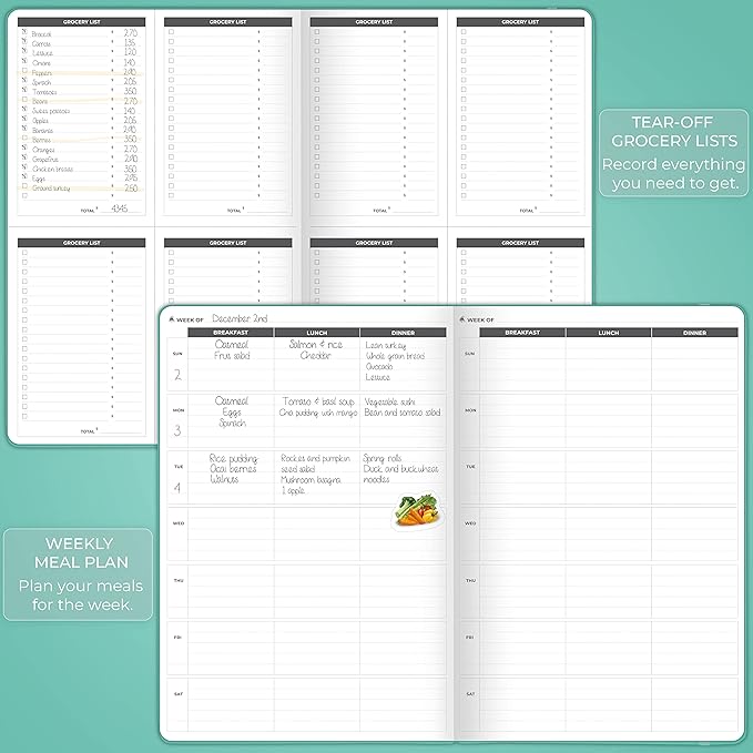 Clever Fox Fitness Journal PRO – Daily Workout Planner with Meal Planner & Habit Tracker – Gym Exercise Log Book for Women & Men – Fitness Planner Notebook – Lasts 6 Months, 7x10” - Turquoise