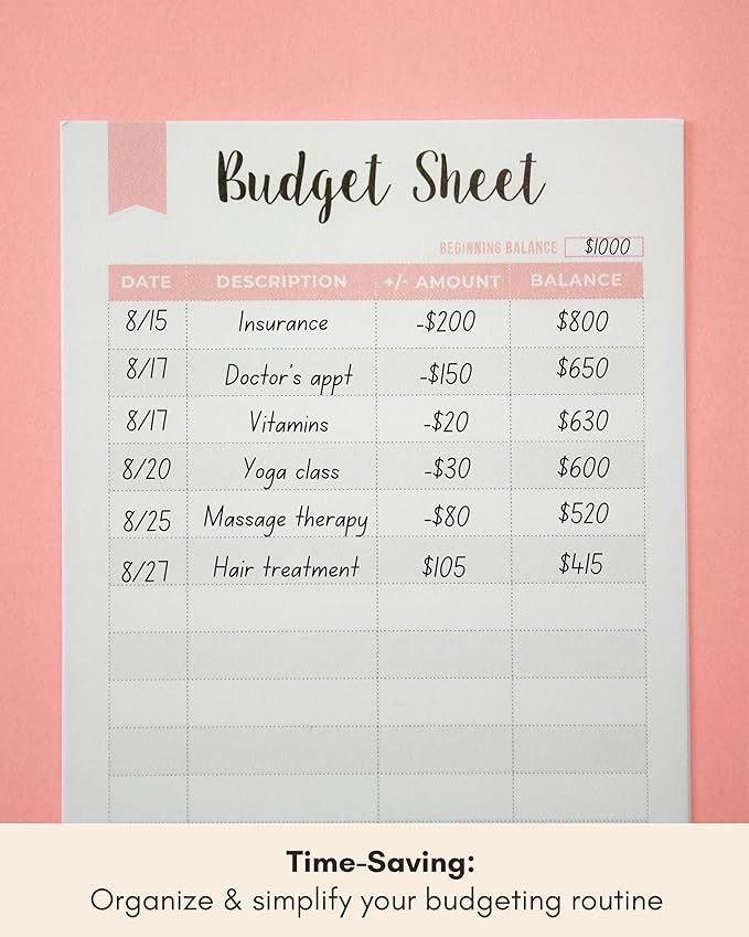 Lamare A6 Budget Binder Inserts – Weekly Budget Planner & Expense Tracker Sheets – A6 Planner Inserts for Cash Stuffing & Money Tracker