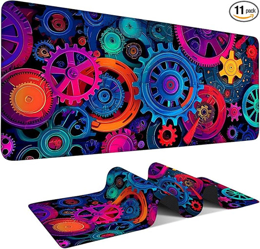 Bearing Extended Gaming Mouse Pad 35.4x15.7Inch Large Desk Mat Anti-Slip Rubber Base & Durable Stitched Edges for Gamers Smooth Mouse Writing Surface for Desk Office/Home
