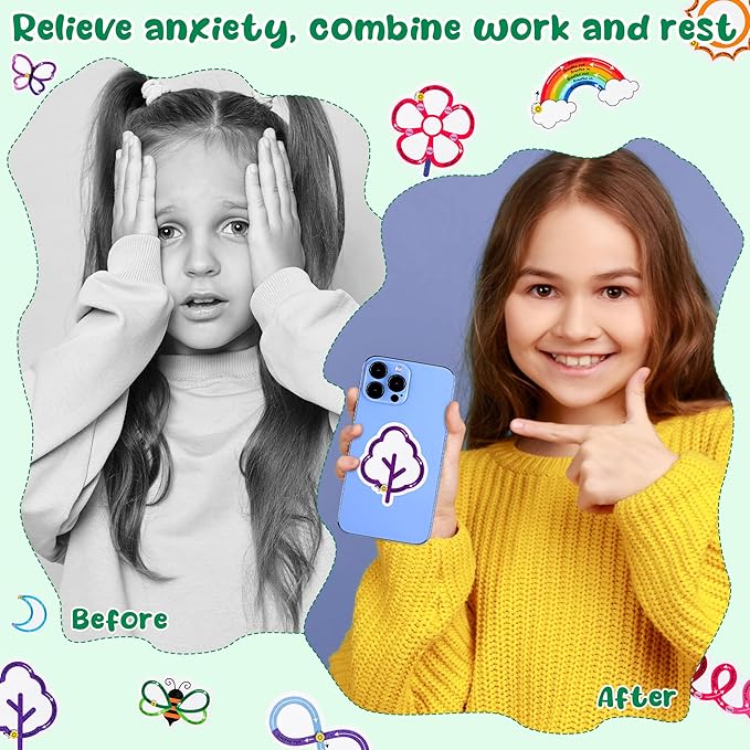 H1vojoxo 120PCS Breath Anxiety Sensory Stickers Tactile Deep Breathing Stickers for Kids Adult Anti Stress Textured Fidget Sticker for Anxiety Sensory Sticker Different Texture for Phone