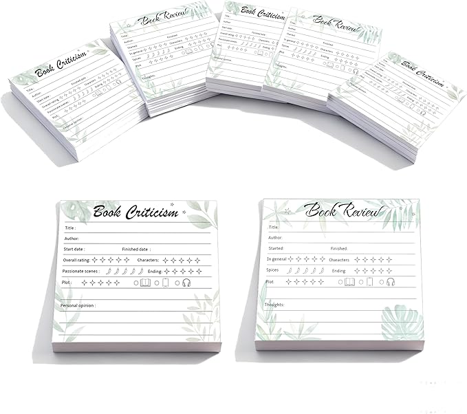 SMARSTICKER 12 Pack Book Lover Sticky Notepads Gifts To Do List Pads for Reader Bookish Desk Office School Birthday Party Favors Supplies (English)