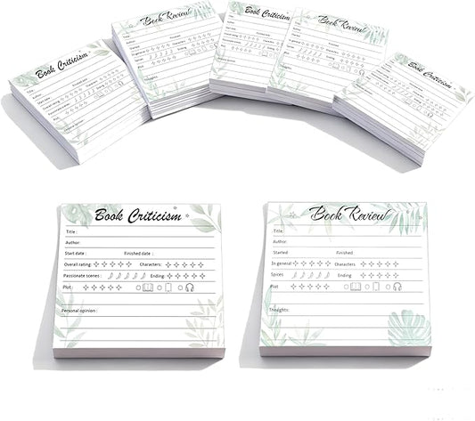 SMARSTICKER 12 Pack Book Lover Sticky Notepads Gifts To Do List Pads for Reader Bookish Desk Office School Birthday Party Favors Supplies (English)