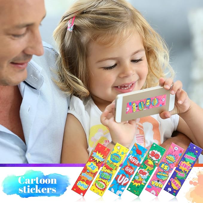 36 Pcs Anxiety Sensory Stickers Strips Adhesive Textured Mental Health Calm Stickers Mindfulness Fidget Decals Stress Anxiety Relief Items for Therapy Office Desk(Hero Style)