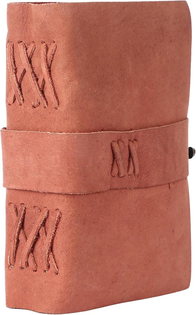 Vintage Leather Journal Handmade Buffalo Deckle Edge Paper – Leather Bound Journal for Women Men Vintage C-Lock Closure Ideal for Writing & Travel for Artists