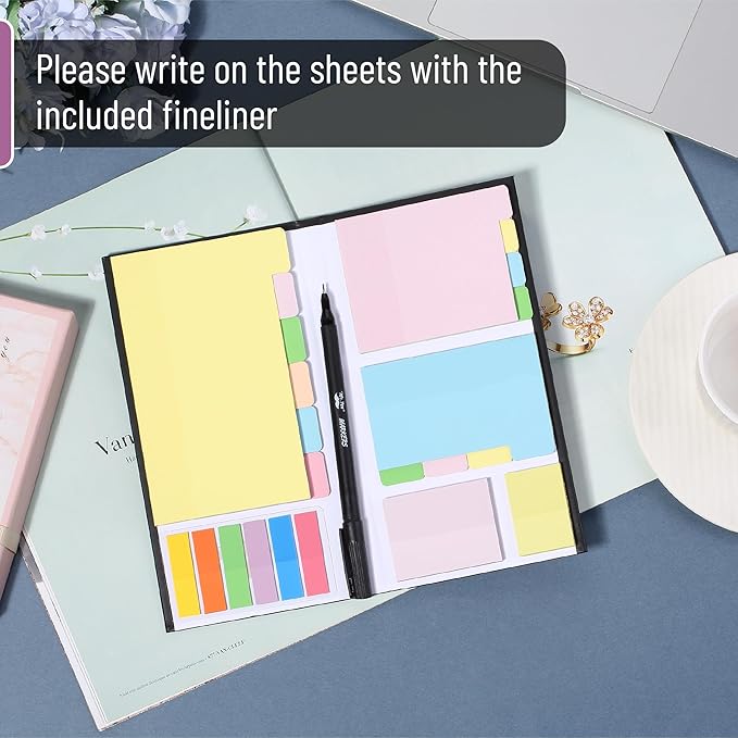 Mr. Pen- Sticky Note Set, 380 Pack, Pastel Colors, Transparent Sticky Notes Tabs, Divider