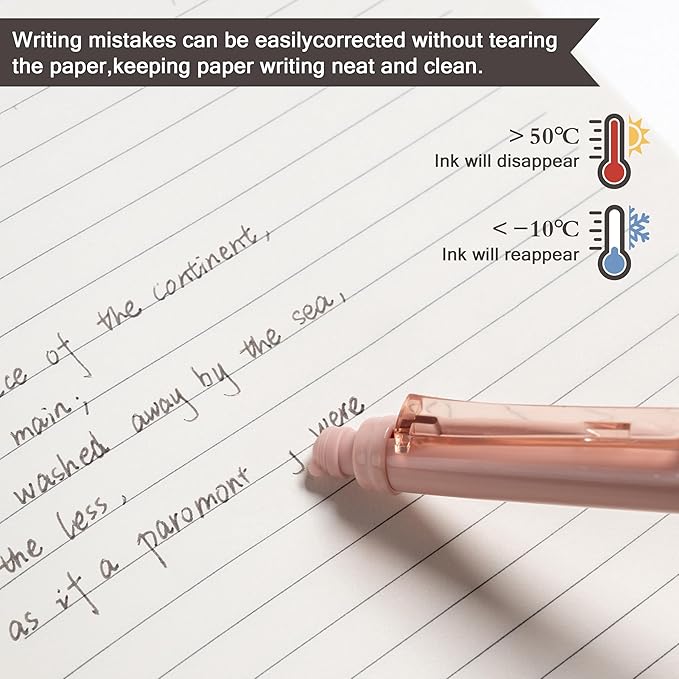 Linbsunne Erasable Pens 0.5mm Gel Ink Pens for School Office Fine Point Pens Smooth Writing Work Pen with Erasers (12-count,Black Ink)