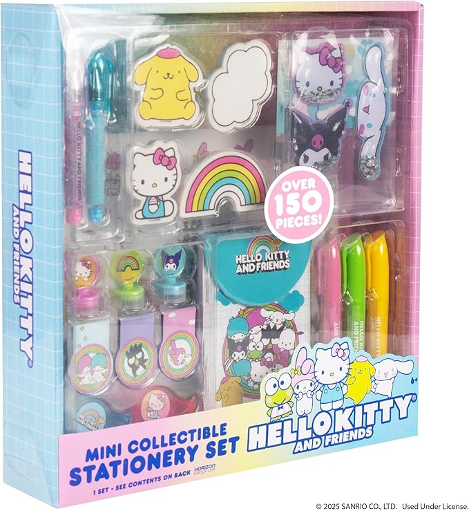 Hello Kitty and Friends Mini Collectible Stationery Set, Cute Stationery, Sanrio Accessories, Cute Sticky Notes, Kawaii School Supplies, Fun Office Supplies, Kawaii Stationery, Cute Hello Kitty Stuff