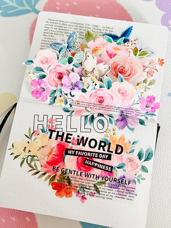 WT Flower Corridor Wide Washi Tape, Single Roll, Original Designs, Floral Decorative Tape, 60mm Wide, Washi Tape for Journaling, Bujo Planner Supplies, DIY Paper Tapes