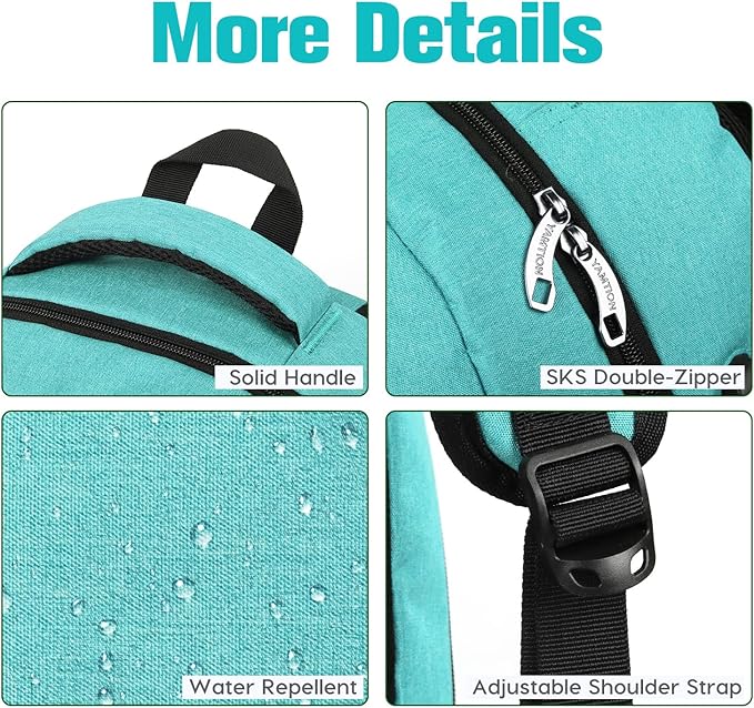 YAMTION School Backpack for Teen Girls and Boys,Laptop Bookbag for College with USB Charging Port,Green