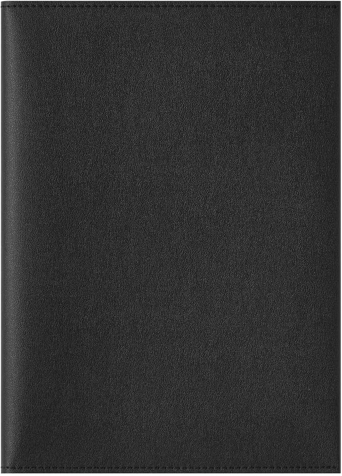 Maruman MNEMOSYNE Soft Cover Notepad Holder with 50-sheet notepad, 8.93 x 6.57 Inches (A5), 8mm-ruled, Black, 1 ea. (PH169)