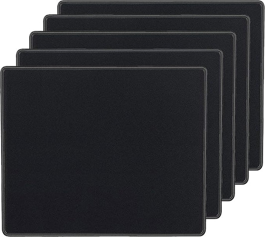 SaiTech IT 5 Pack 2mm Mouse Pad with Stitched Edges Non-Slip Rubber Base, Premium-Textured and Waterproof Mousepads Bulk, Mouse Pad for Computers, Laptop, Office & Home, 8.66 x 7.1 inch