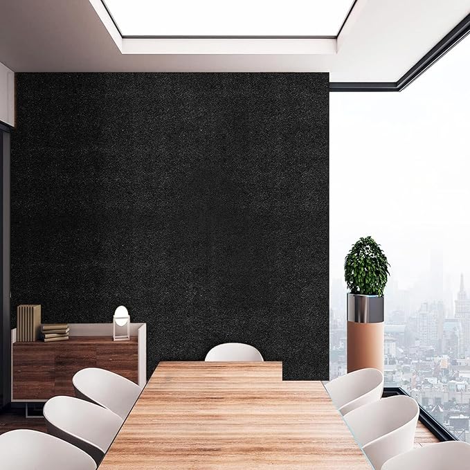 Cork Board Roll with Linen Black 48" x 24"- 1/4" Thick Frameless Natural Corkboard for Walls Pictures Photo Vision Prayer, ZHIDIAN Large Decorative Bulletin Board for Home Office School