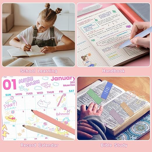 Bible Study Supplies [41 PCS] for Women - Bible Journaling Kit with No Bleed Highlighters & Pens, Bible Tabs Set and Bible Verse Gifts for Scripture Study