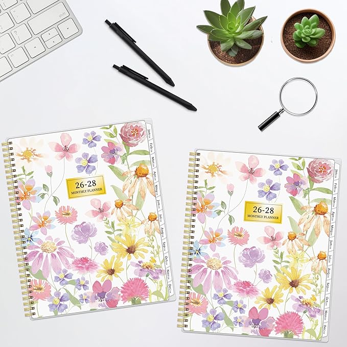 Monthly Planner 2026-2028, 36 Months Calendar Planner 2026-2028 from Jan 2026 – Dec 2028, 8.5'' x 11'' with Ruled Spread, Flexible Cover, Spiral Wirebound, Pocket, Coated Tabs, Notes ＆ Habit Tracker