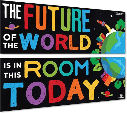 Sproutbrite Classroom Decorations - Banner Posters for Teachers - Bulletin Board and Wall Decor for Pre School, Elementary and Middle School Themes