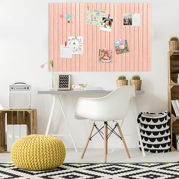 Large Cork Board for Walls, Yunihome 12 Pack 36" x 48" Felt Bulletin Board Wall Tiles for Home Kitchen School Office Wall Decor with Assorted Colors DIY Decorative Push Pins Sets