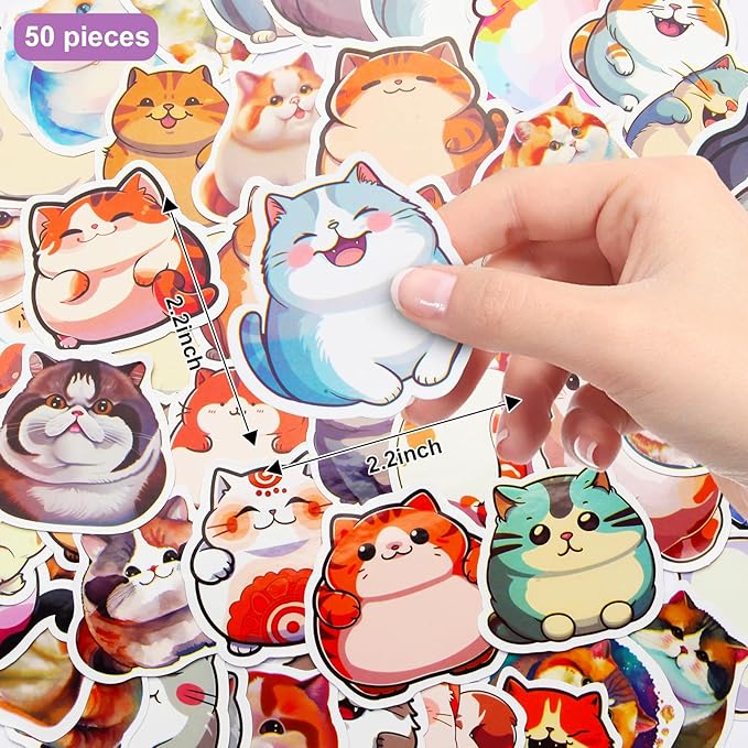 Cat Office School Supplies,Cute Sticky Notes Gel Ink Pens Stickers Greeting Card for Cat Lovers Stationery Supplies (63)