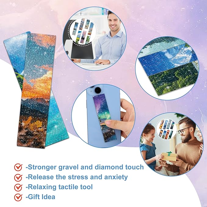 50PCS Calm Stickers for Anxiety Sensory Stickers for Relieve Adults Kids Teens Fidgets Stress Office&Classroom Supplies Anxiety Relief Items with Tactile Textured Surface Patterns(Mountain)