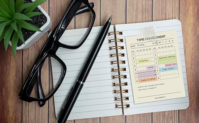 Day By Day Mini Planner Pads, Aesthetic Korean Style Tear-off Planning Pad, Pack of 4 Designs, 100 Sheets each design (Total 400 Sheets), Lovely Assorted Color, Portable Size 3.15 x 4.13", SET_C [ To Do List + Monthly Plan + Time Management + Habit Tra...