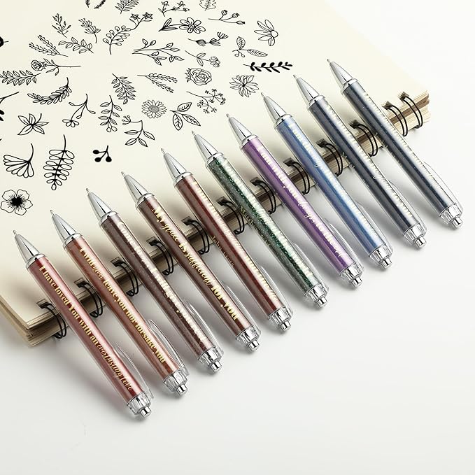 Mr. Pen- Christian Pen Set, 50 Pack, Black Ink, Earthen Hues, Bible Verse Pens Ballpoint Bulk