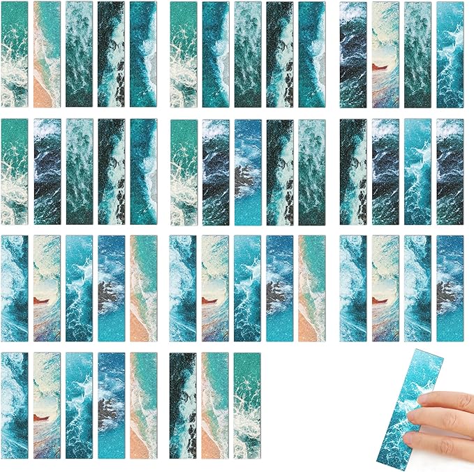 50PCS Calm Stickers for Anxiety Sensory Stickers for Relieve Adults Kids Teens Fidgets Stress Office&Classroom Supplies Anxiety Relief Items with Tactile Textured Surface Patterns(Sea)