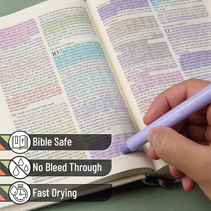 Mr. Pen- Gel Highlighters, 14 Pack, Ethereal Pastel Colors, Bible Highlighters for Bibles That Do Not Bleed