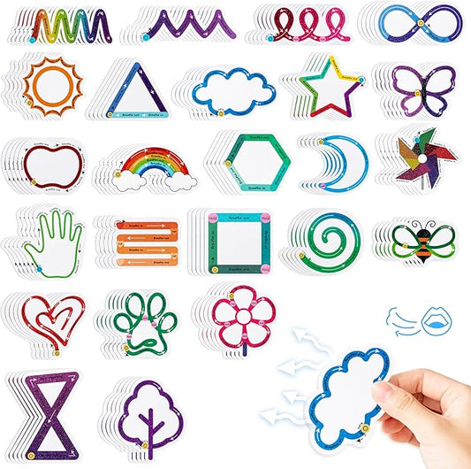 H1vojoxo 120PCS Breath Anxiety Sensory Stickers Tactile Deep Breathing Stickers for Kids Adult Anti Stress Textured Fidget Sticker for Anxiety Sensory Sticker Different Texture for Phone