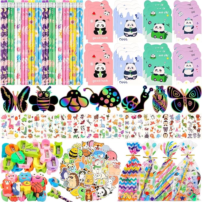 Stationery Party Packs, 28 Pack Birthday Goodie Bags for Classroom Return Gifts for Birthday Party Easter Gift for Students from Teacher Easter Class Gift Rewards