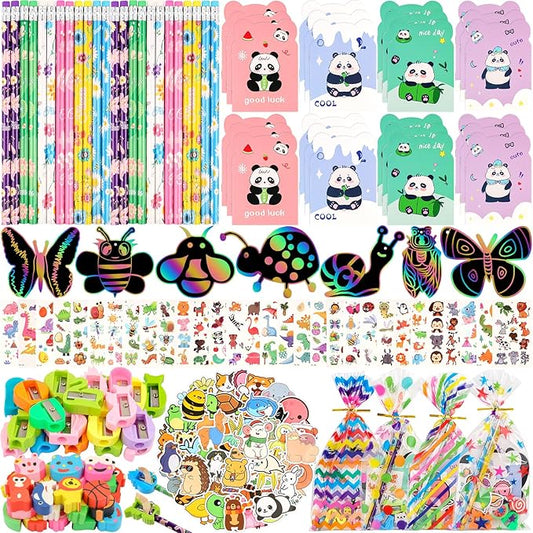Stationery Party Packs, 28 Pack Birthday Goodie Bags for Classroom Return Gifts for Birthday Party Easter Gift for Students from Teacher Easter Class Gift Rewards