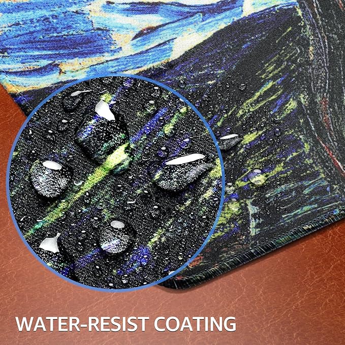 KTRIO Large Gaming Mouse Pad Desk Mat, Superior Micro-Weave Cloth, Non-Slip Rubber Base, Stitched Edges, Water-Resistant, for Gamer, Office & Home, 31.5 x 15.7 Inch，Starry Night