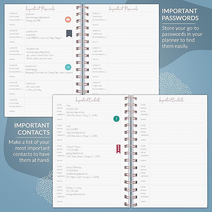 PLANBERRY Weekly Planner – Undated Life Organizer & Budget Planner – Time Management, Goal Setting, To-Do List, Work-Life Balance & Habit Tracker – 6.1″ x 8.1″ (Ocean Depths)