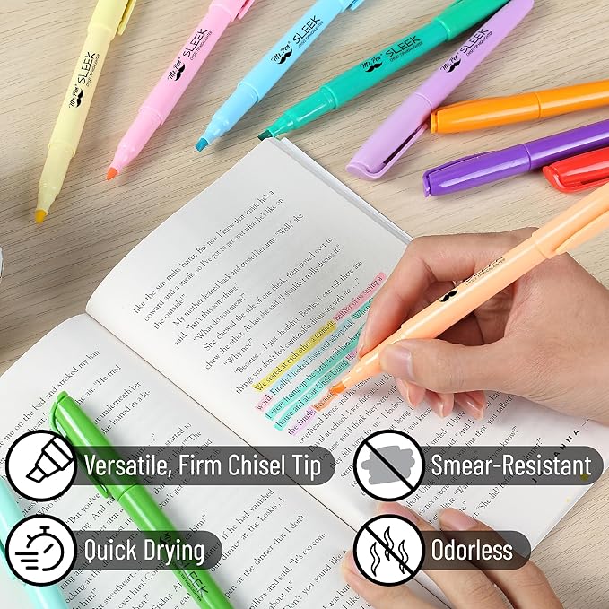Mr. Pen- Pastel Highlighters, 12 Pack, Assorted Colors, Fast Dry, Highlighter, Set, Bible Journaling Highlighter, Marker