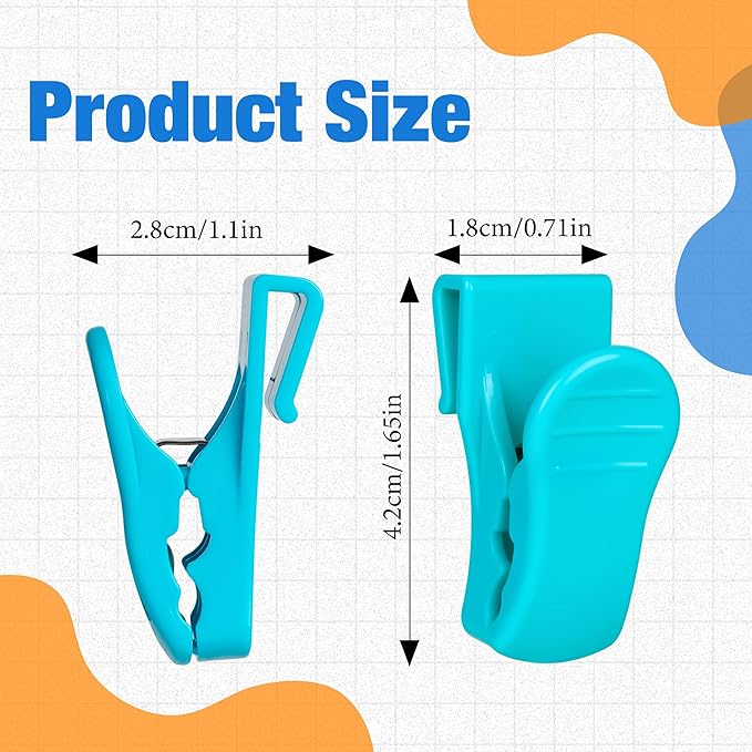 Starry 25 PCS Grid Wall Clips, Colorful Gridwall Sign Holder, Multifunctional Plastic Display Sign Holder Panel Clips for Home, Retail, Workspace Organization & Displays