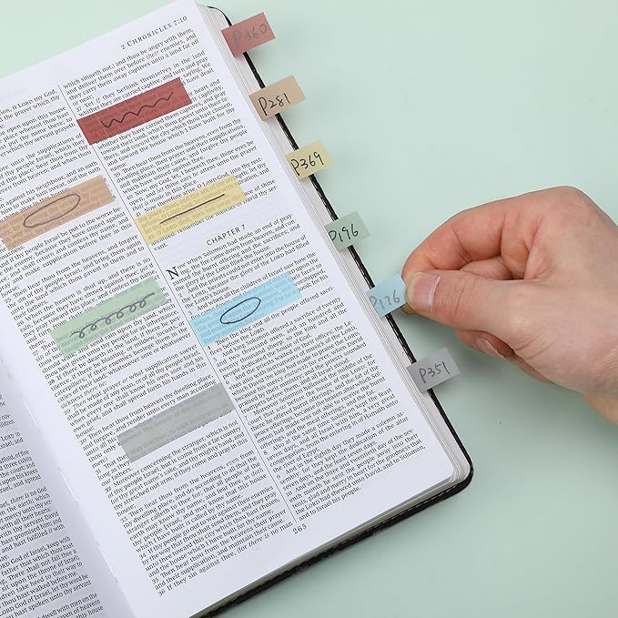 Mr. Pen- Transparent Sticky Note Set, 410 Pack, Morandi Colors, Transparent Sticky Notes Tabs