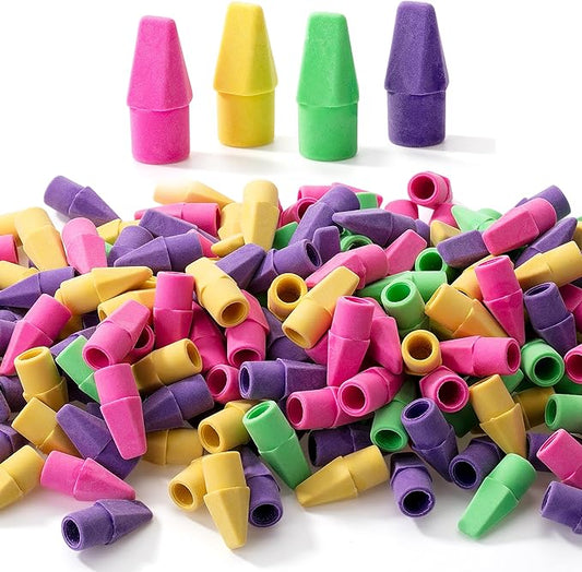 Mr. Pen- Pencil Erasers Toppers Bulk, 500 Pack, Vibrant Colors, Erasers for Pencil, Pencil Top Erasers