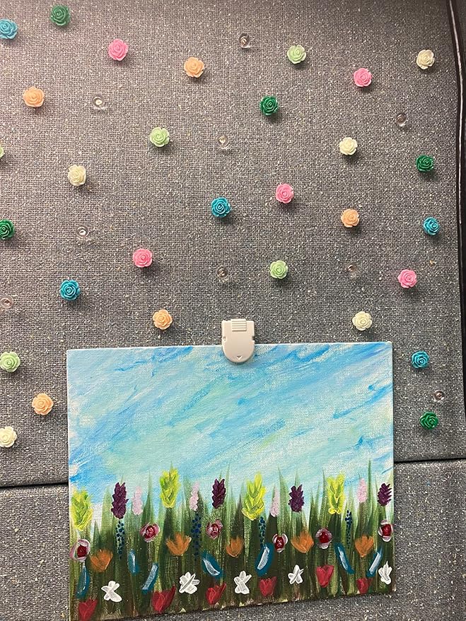 Push Pins for Cork Board - Cuttte 30pcs Decorative Push Pins with Case, Cute Thumb Tacks and Pushpins for Bulletin Board, 6 Colors Flower Pushpins
