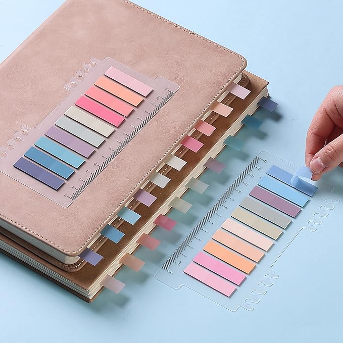Mr. Pen- Colorful Sticky Tabs, 1600 Pcs, Transparent Page Markers, Annotating Book Tabs (Pack of 2)