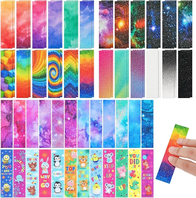 72 Pcs Anxiety Sensory Stickers Strips Adhesive Textured Mental Health Calm Stickers Mindfulness Fidget Decals Stress Anxiety Relief Items for Therapy Office Desk Counselor(Mixed)