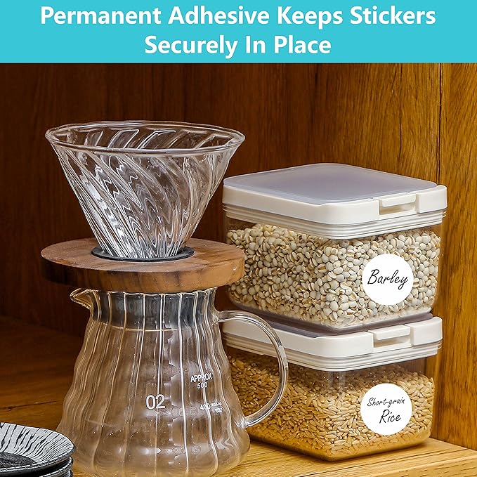 600 PCS Round White Color Coding Circle Dots Inventory Stickers Labels with Perforation Line in Roll (2" in Diameter)