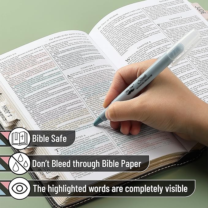 Mr. Pen- Gel Highlighters, 4 Pack, Lavender, Bible Highlighters for Bibles That Do Not Bleed