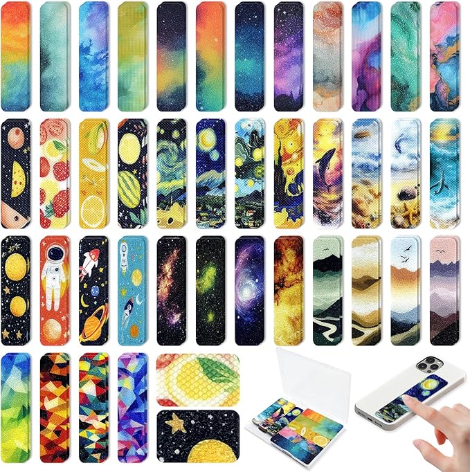 90PCS Sensory Stickers – 2 Textured Surface, Storage Box Included – Sensory & Calming Strips for Office, Classroom Desk, Teachers, Adult Stickers for Anxiety Relief, Stress (Colourful)