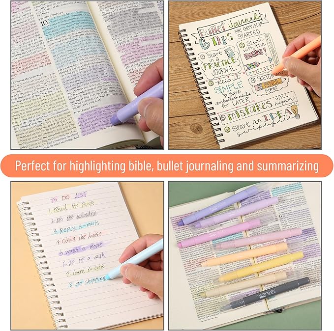 Mr. Pen- Gel Highlighters, 14 Pack, Ethereal Pastel Colors, Bible Highlighters for Bibles That Do Not Bleed