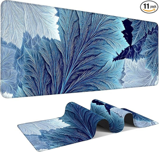 Leaves Extended Gaming Mouse Pad 31.5x11.8inches Large Desk Mat Anti-Slip Rubber Base & Durable Stitched Edges for Gamers Smooth Mouse Writing Surface for Desk Office/Home