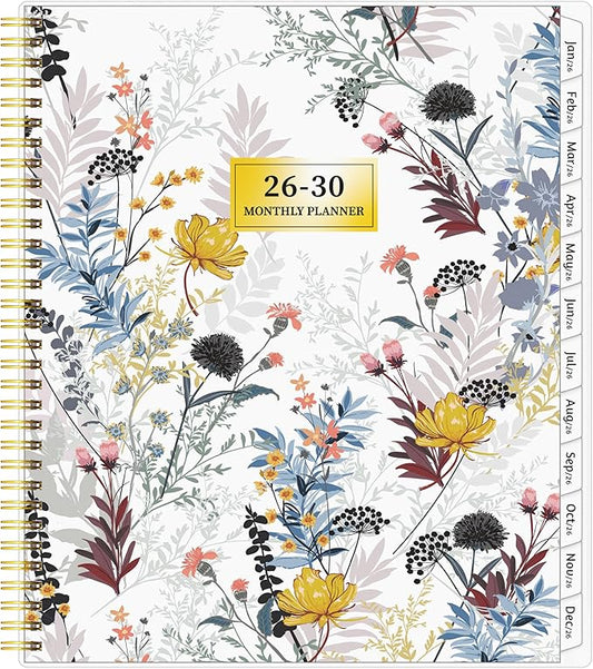 Monthly Planner 2026-2030, 5-Year Calendar Planner 2026-2030, Jan 2026 – Dec 2030, 8.5 x 11 In, Ruled Spread, Flexible Cover, Spiral Wirebound, Pocket, 60 Coated Monthly Tabs, Notes ＆ Habit Tracker, A4 Planner
