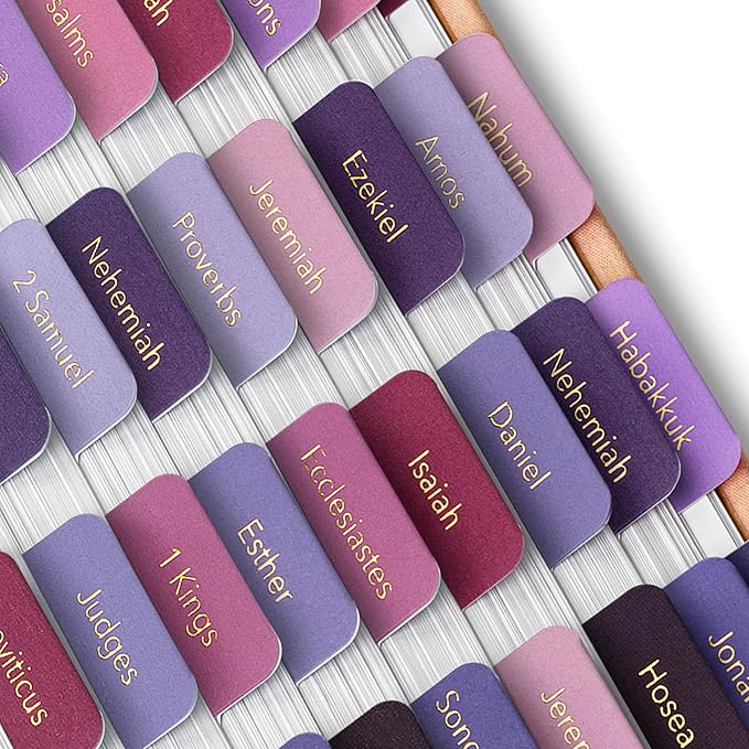 Mr. Pen- Bible Tabs, 75 Tabs, Berry Bloom, Gold Foil Embossed Lettering, Laminated Bible Tabs for Women and Men, Bible Tabs for Study Bible Index Tabs, Bible Book Tabs, Bible Labels Tabs