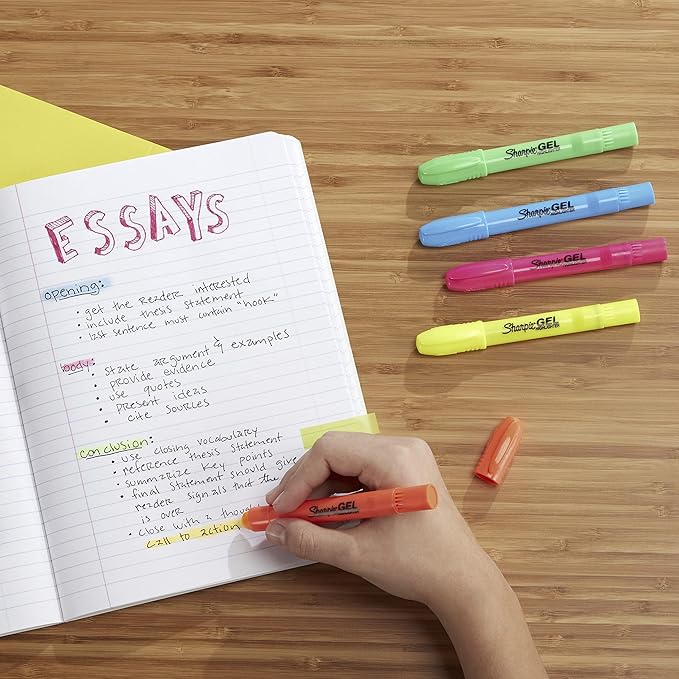 Sharpie Accent Gel Highlighters, Colored, 3 Assorted Highlighters (1780475)