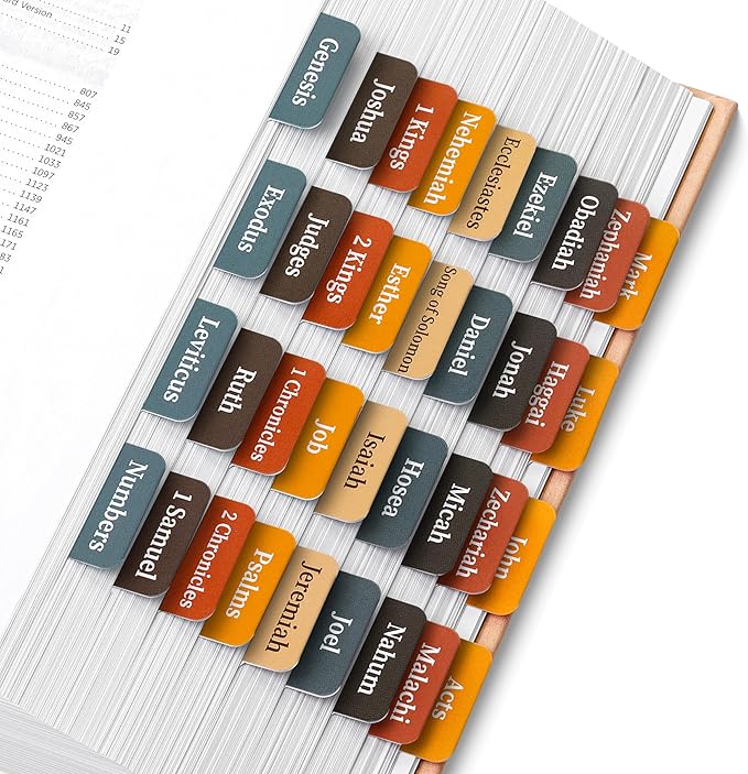 Mr. Pen- Bible Tabs, 75 Tabs, Velvet Ember, Laminated Bible Tabs for Women and Men, Bible Tabs for Study Bible, Bible Index Tabs, Bible Book Tabs, Bible Labels Tabs, Mr Pen Bible Tabs