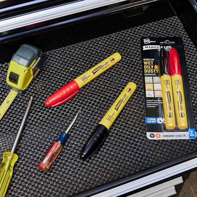 Avery Marks A Lot UltraDuty Permanent Markers, Chisel Tip, Water Resistant, Assorted Colors, 2 Industrial Markers (29863)