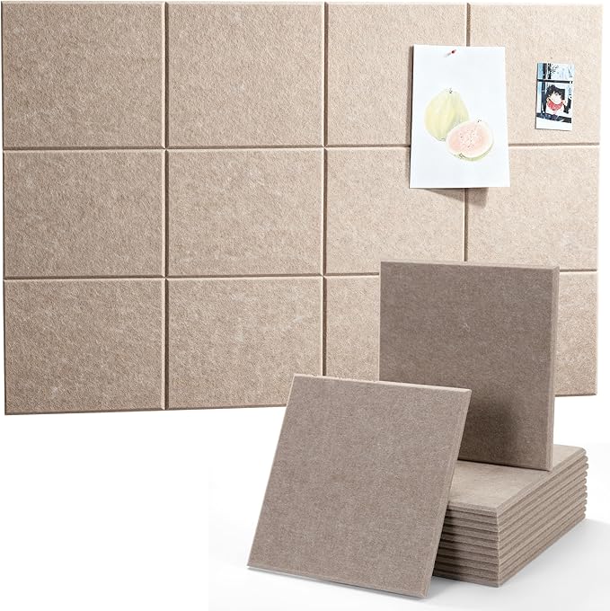 Large Felt Bulletin Board 48" x 36" with Push PINS & Wall Safe Adhesive Tabs – Modern Large Cork Board for Walls in Home or Office, Versatile Felt Board Layout, Cork Board, Vision Board, Dream Board